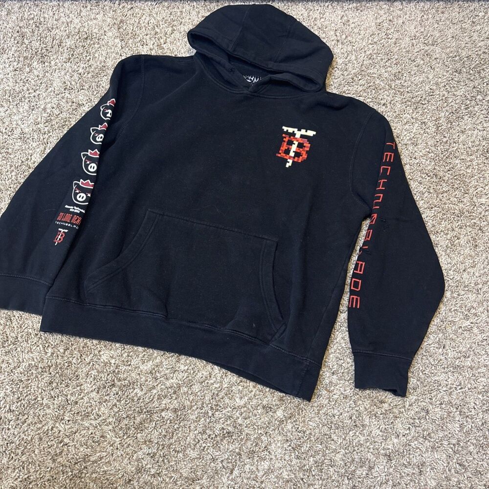 Technoblade Hoodie Men's Large Black Good Game Hooded Drawstring Sweatshirt TBND